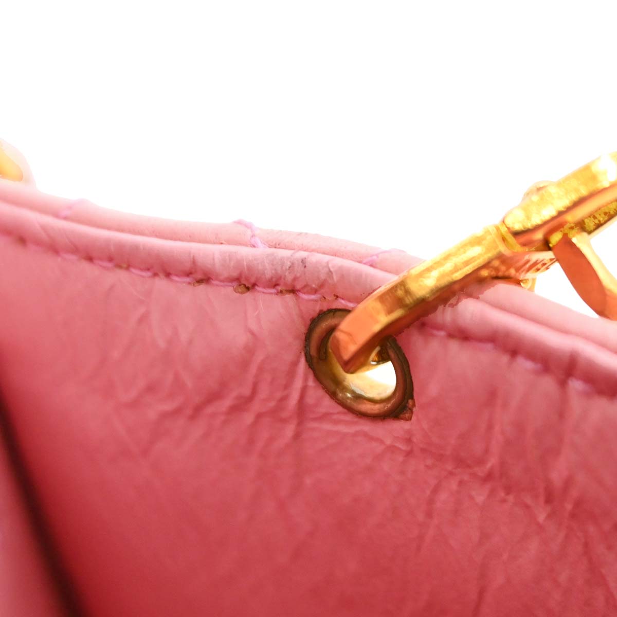 Chanel Pink Lambskin Straight Flap Shoulder Bag