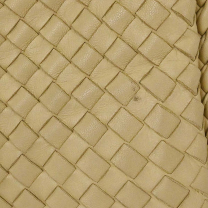 Bottega Veneta Beige Lambskin Intrecciato Hobo Handbag