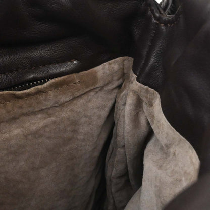 Bottega Veneta Brown Lambskin Intrecciato Shoulder Bag