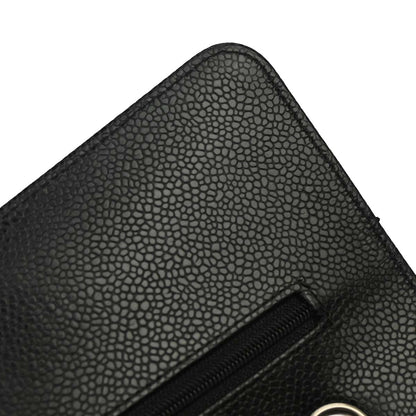 Chanel 2019 Black Caviar Medium Classic Double Flap Shoulder Bag