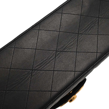 Chanel 1994-1996 Black Lambskin Maxi Classic Flap Shoulder Bag
