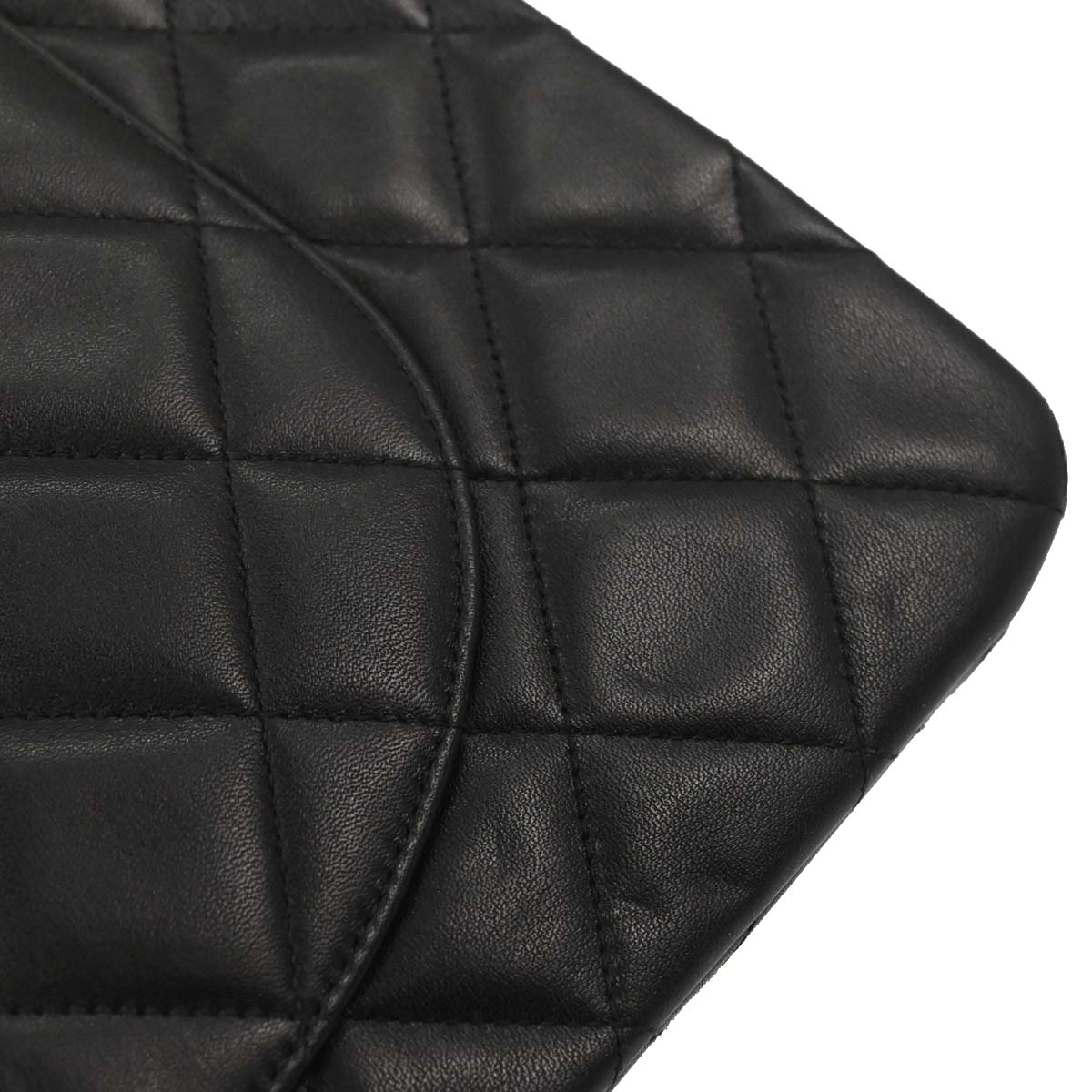 Chanel 1994-1996 Black Lambskin Maxi Classic Flap Shoulder Bag