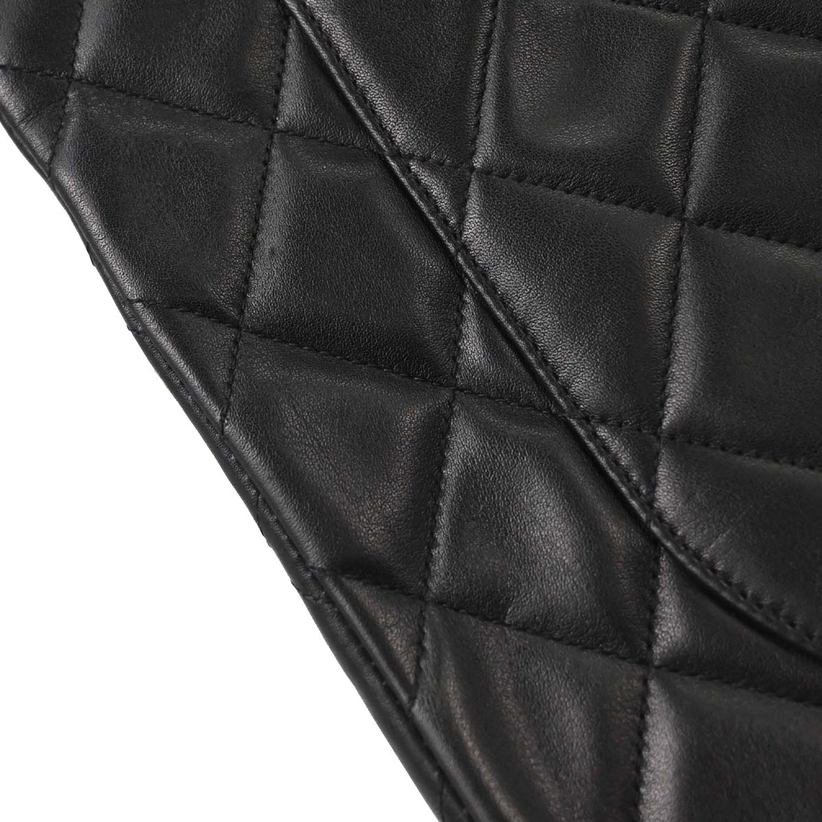 Chanel 1994-1996 Black Lambskin Maxi Classic Flap Shoulder Bag