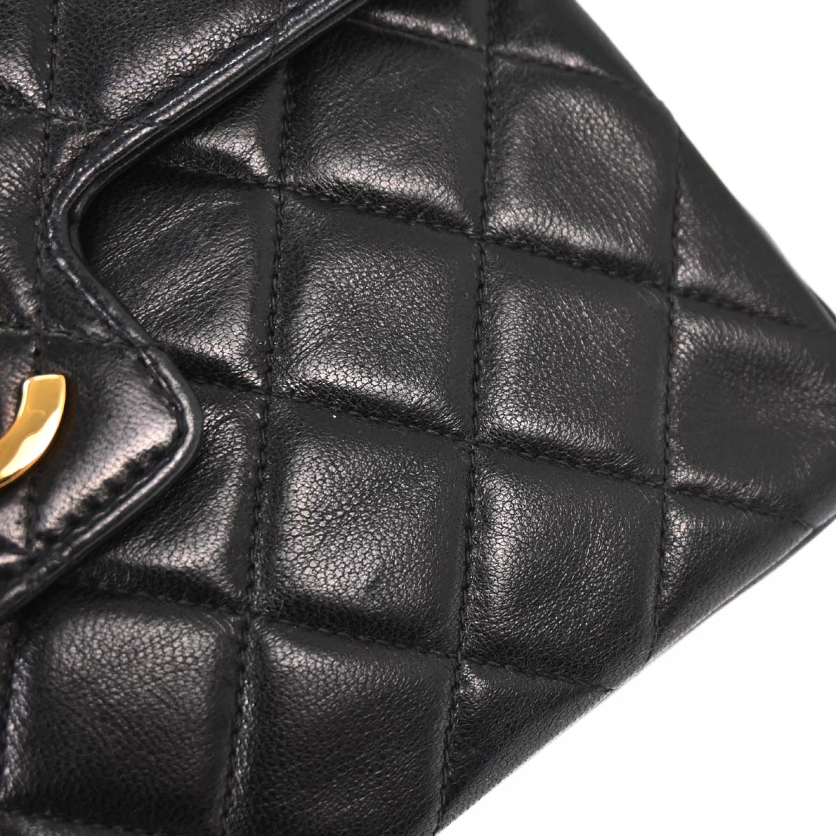 Chanel Black Lambskin Top Handle Handbag