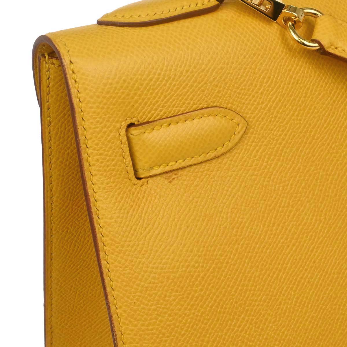 Hermes Jaune Courchevel Kelly 32 Sellier 2way Shoulder Handbag