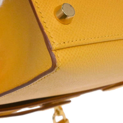 Hermes Jaune Courchevel Kelly 32 Sellier 2way Shoulder Handbag