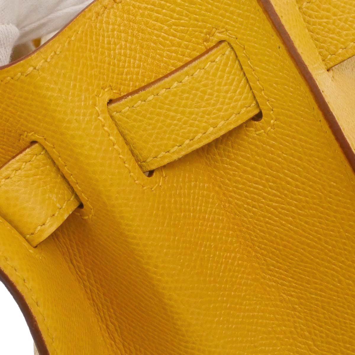 Hermes Jaune Courchevel Kelly 32 Sellier 2way Shoulder Handbag