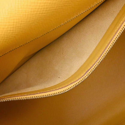 Hermes Jaune Courchevel Kelly 32 Sellier 2way Shoulder Handbag