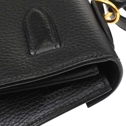 Hermes Black Ardennes Kelly 32 Sellier 2way Shoulder Handbag