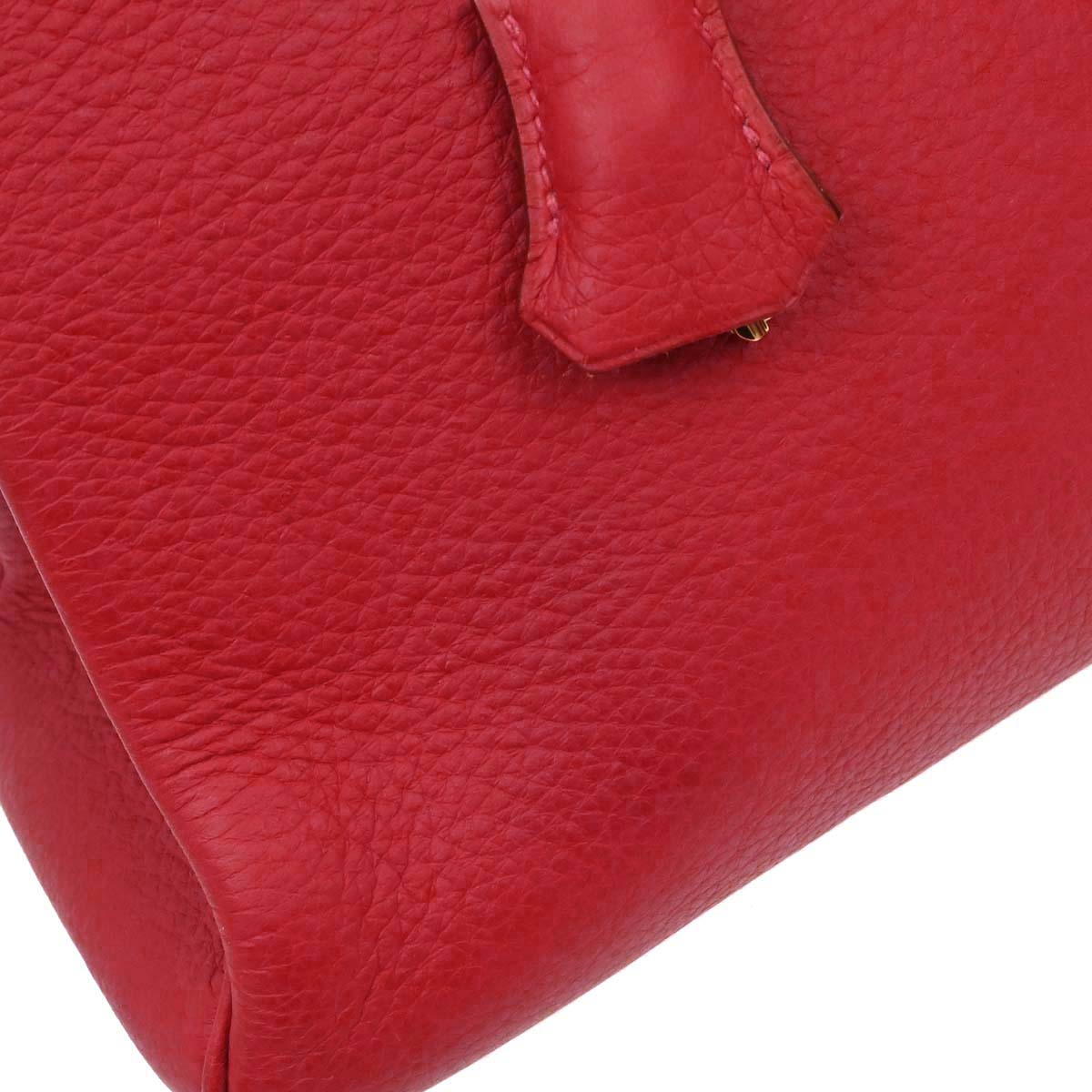 Hermes Rouge Vif Togo Kelly 32 Retourne 2way Shoulder Handbag