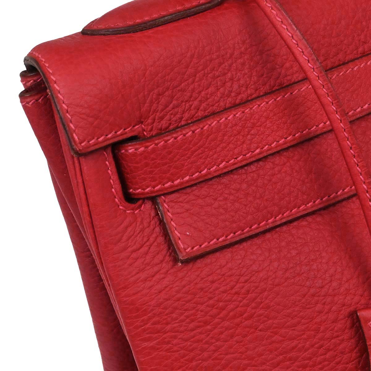 Hermes Rouge Vif Togo Kelly 32 Retourne 2way Shoulder Handbag