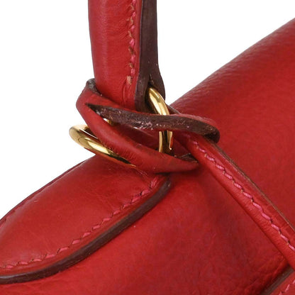 Hermes Rouge Vif Togo Kelly 32 Retourne 2way Shoulder Handbag