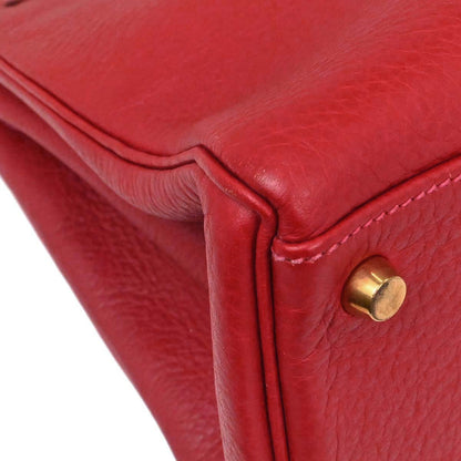 Hermes Rouge Vif Togo Kelly 32 Retourne 2way Shoulder Handbag