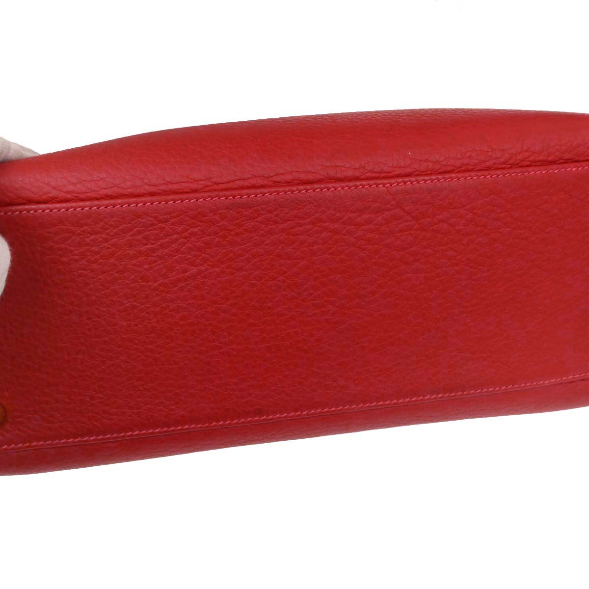 Hermes Rouge Vif Togo Kelly 32 Retourne 2way Shoulder Handbag