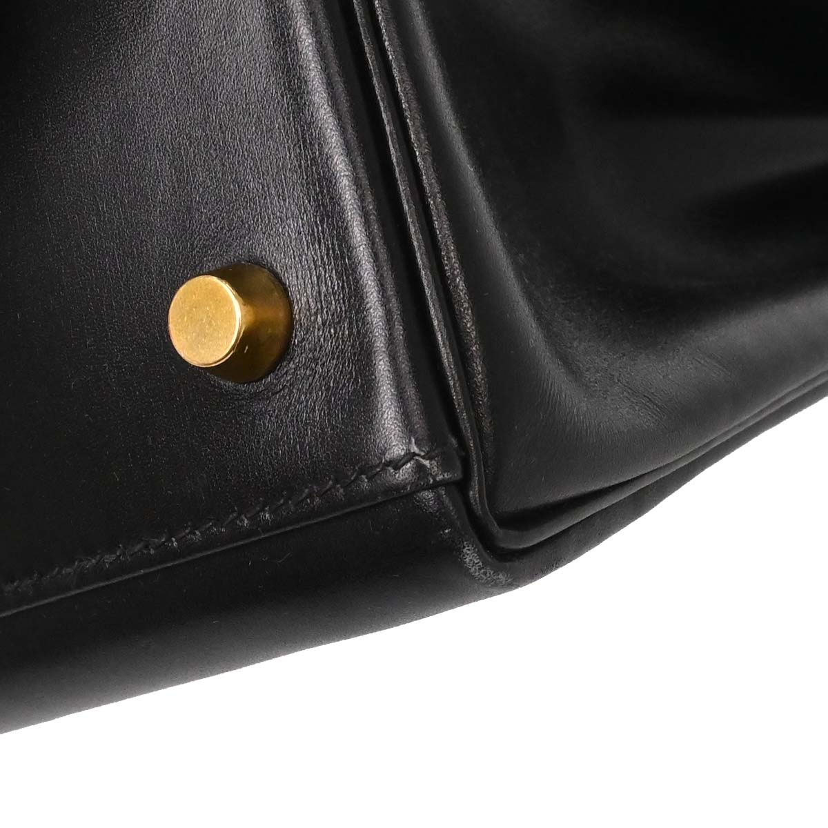 Hermes Black Box Calf Kelly 32 Retourne 2way Shoulder Handbag