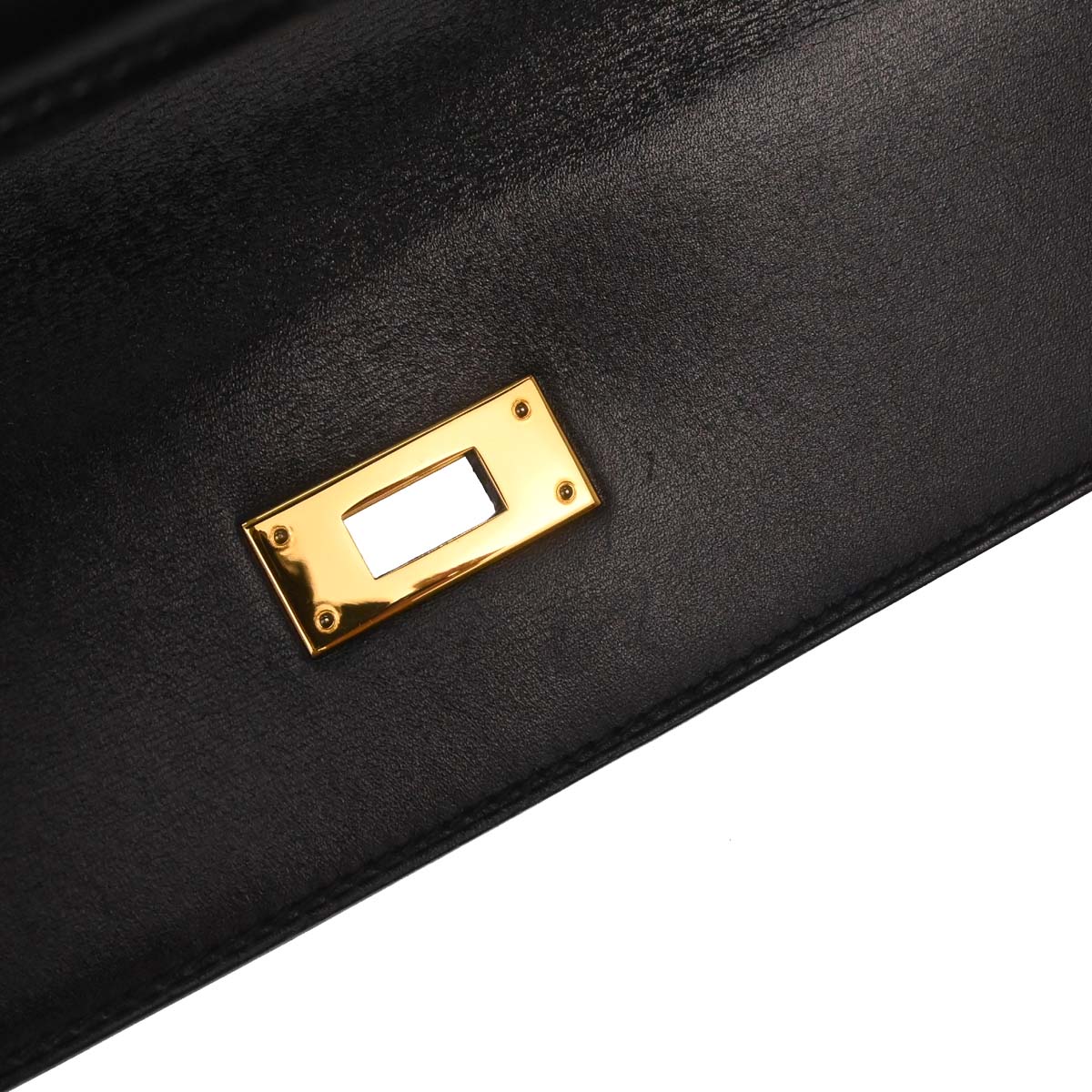 Hermes Black Box Calf Kelly 32 Retourne 2way Shoulder Handbag