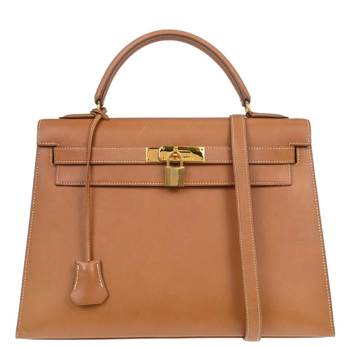 Hermes Natural Chamonix Kelly 32 Sellier 2way Shoulder Handbag