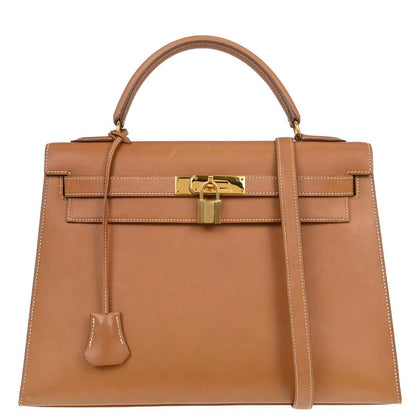 Hermes Natural Chamonix Kelly 32 Sellier 2way Shoulder Handbag