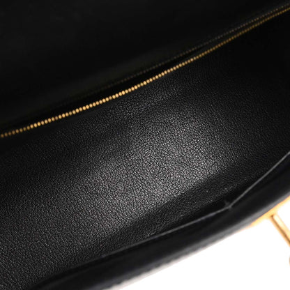 Hermes Black Box Calf Kelly 28 Sellier 2way Shoulder Handbag