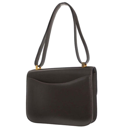 Hermes Ebene Box Calf Constance 23 Shoulder Bag