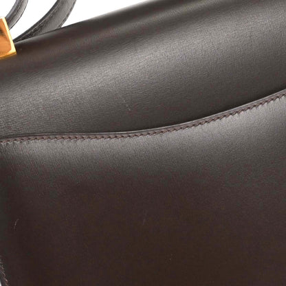 Hermes Ebene Box Calf Constance 23 Shoulder Bag