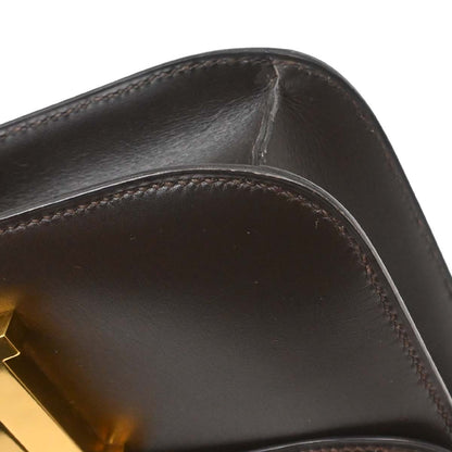 Hermes Ebene Box Calf Constance 23 Shoulder Bag