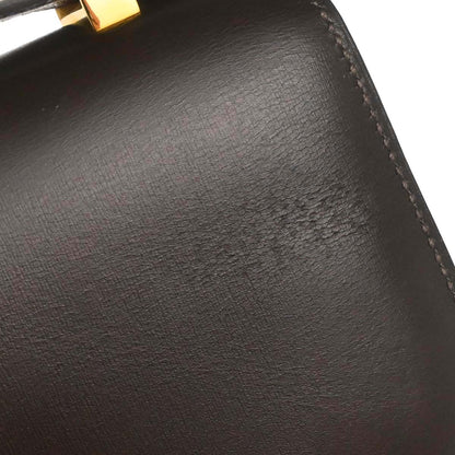 Hermes Ebene Box Calf Constance 23 Shoulder Bag