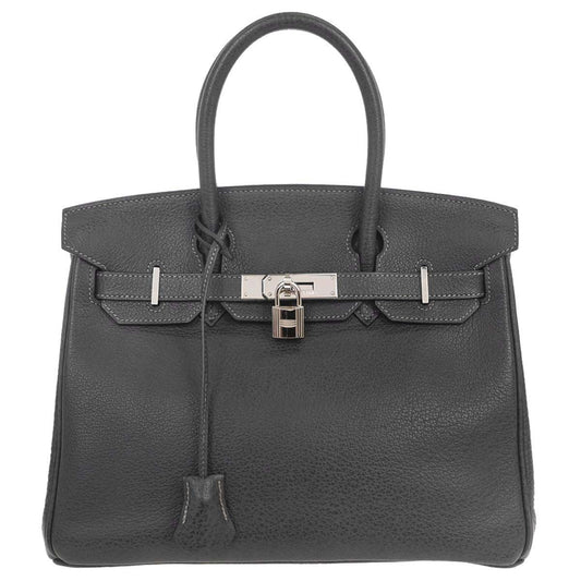 Hermes Graphite Togo Birkin 30 Handbag
