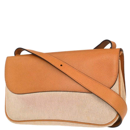 Hermes Natural Toile H Vache Liegee Sac Colorado MM Shoulder Bag