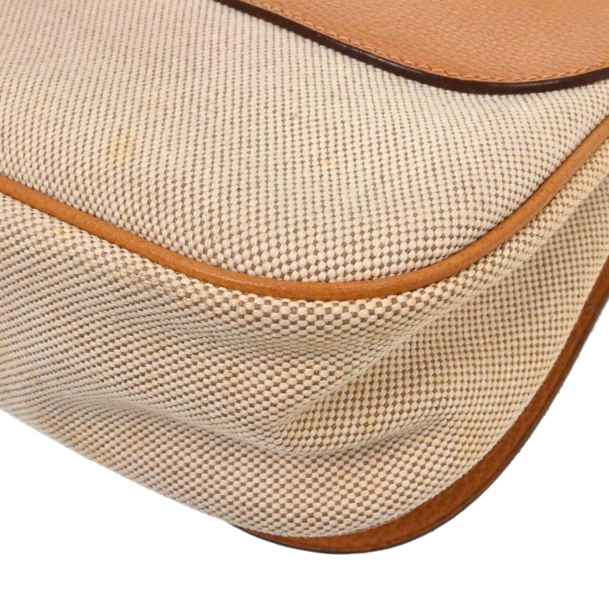 Hermes Natural Toile H Vache Liegee Sac Colorado MM Shoulder Bag