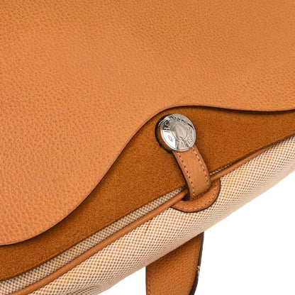 Hermes Natural Toile H Vache Liegee Sac Colorado MM Shoulder Bag