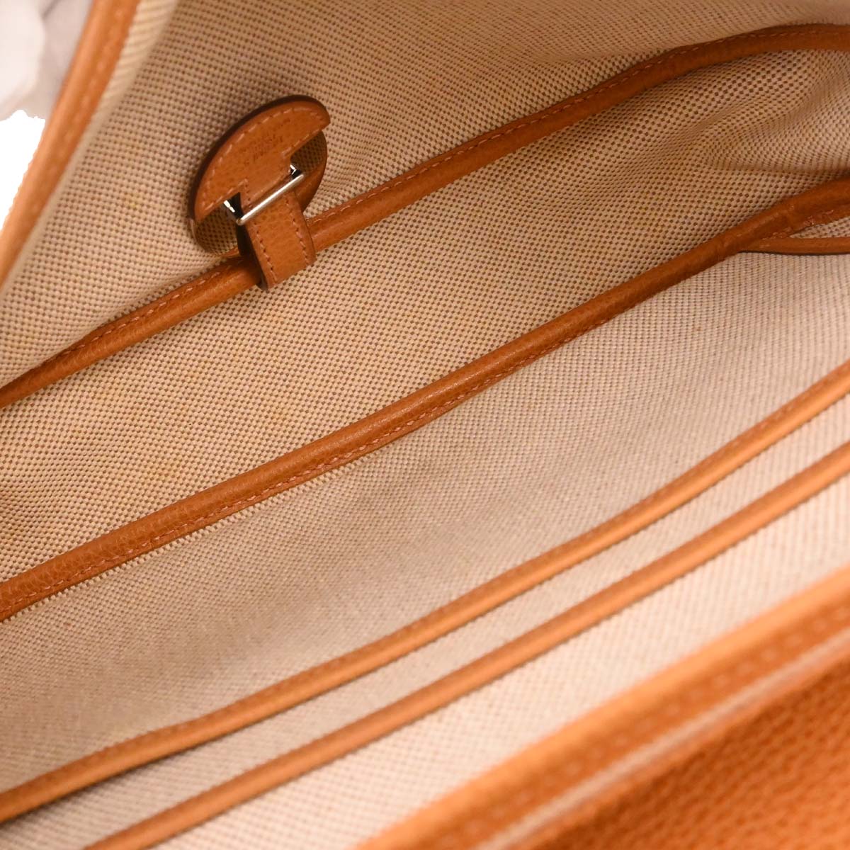Hermes Natural Toile H Vache Liegee Sac Colorado MM Shoulder Bag