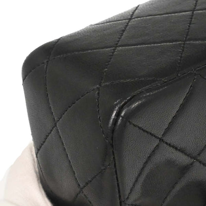 Chanel Black Lambskin Classic Square Flap Shoulder Bag 20