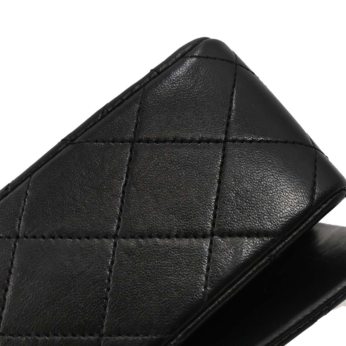 Chanel Black Lambskin Turnlock Mini Full Flap Shoulder Bag