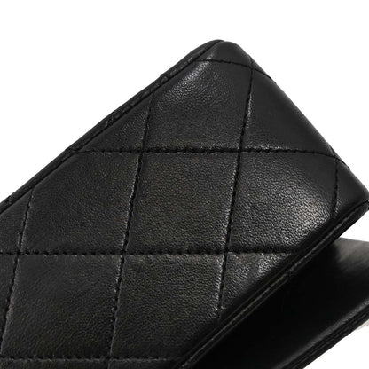 Chanel Black Lambskin Turnlock Mini Full Flap Shoulder Bag