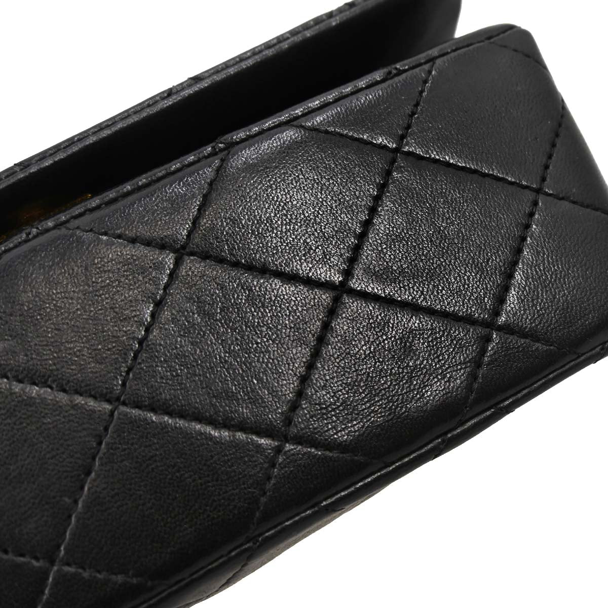 Chanel Black Lambskin Turnlock Mini Full Flap Shoulder Bag