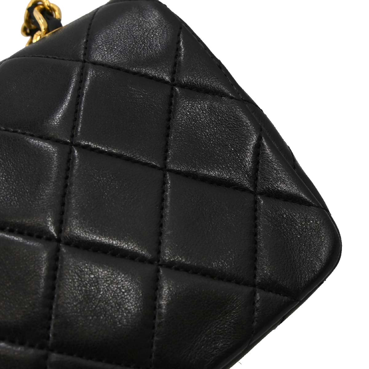 Chanel Black Lambskin Turnlock Mini Full Flap Shoulder Bag