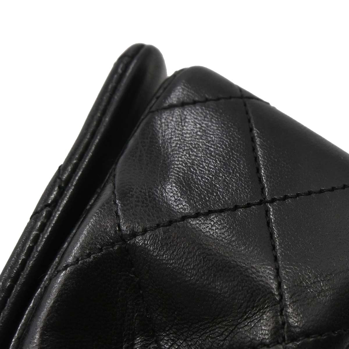 Chanel Black Lambskin Turnlock Mini Full Flap Shoulder Bag