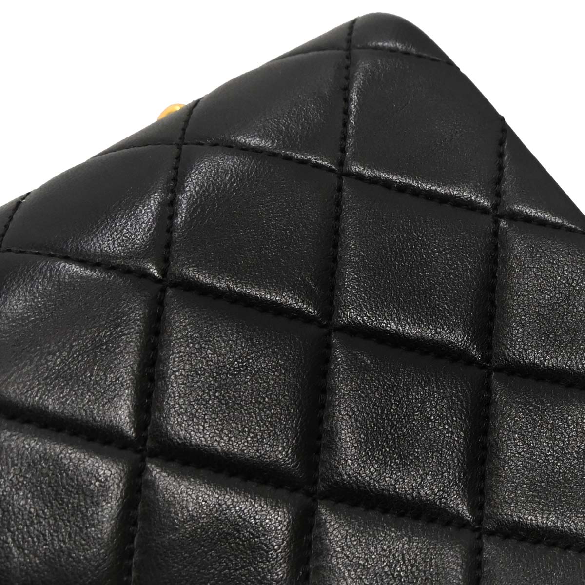 Chanel Black Lambskin Turnlock Mini Full Flap Shoulder Bag