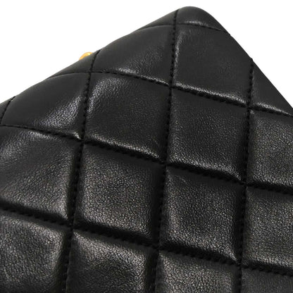 Chanel Black Lambskin Turnlock Mini Full Flap Shoulder Bag