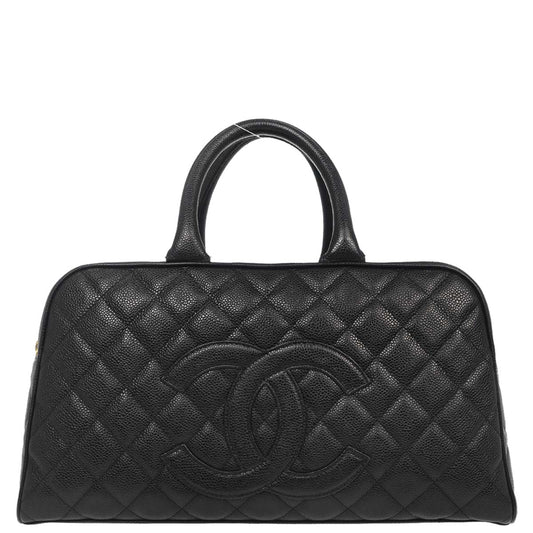 Chanel Black Caviar Skin Bowling Bag 37