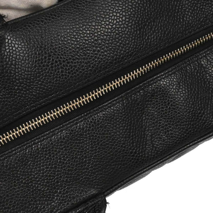 Chanel Black Caviar Skin Bowling Bag 37