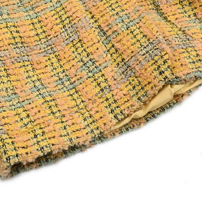 Chanel Single Breasted Jacket Tweed Yellow