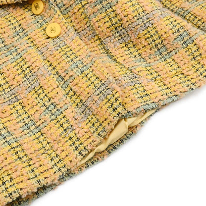 Chanel Single Breasted Jacket Tweed Yellow