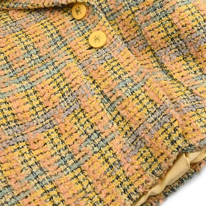 Chanel Single Breasted Jacket Tweed Yellow