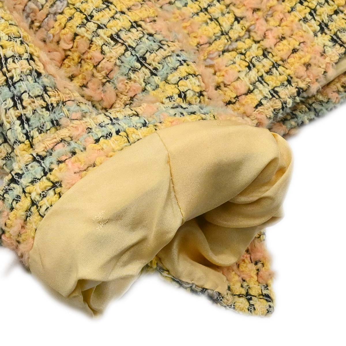 Chanel Single Breasted Jacket Tweed Yellow