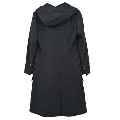 Chanel 2006 Hooded Duffel Coat Black #34