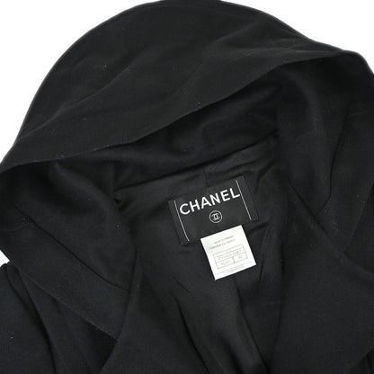 Chanel 2006 Hooded Duffel Coat Black #34
