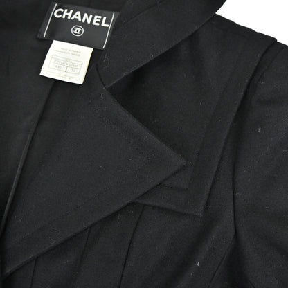 Chanel 2006 Hooded Duffel Coat Black #34