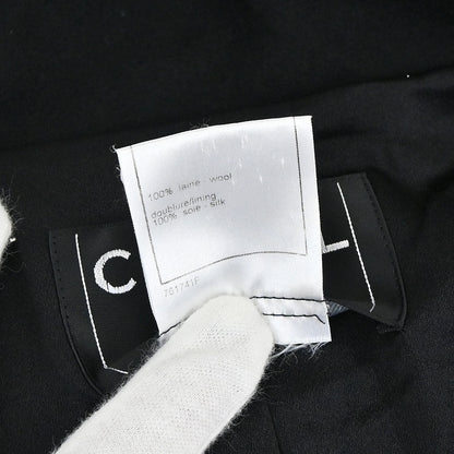 Chanel 2006 Hooded Duffel Coat Black #34
